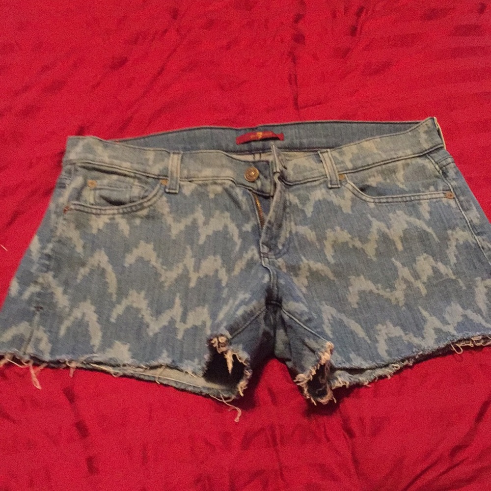 7 for all Mankind denim shorts.